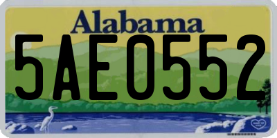 AL license plate 5AE0552