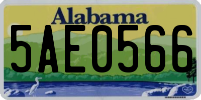 AL license plate 5AE0566