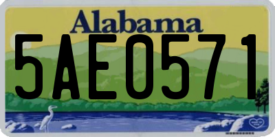 AL license plate 5AE0571