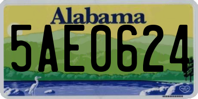 AL license plate 5AE0624