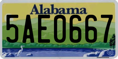 AL license plate 5AE0667