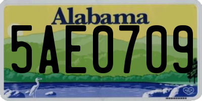 AL license plate 5AE0709