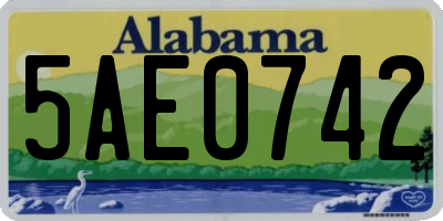 AL license plate 5AE0742
