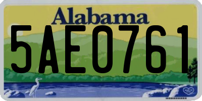 AL license plate 5AE0761