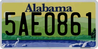 AL license plate 5AE0861