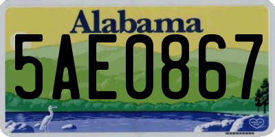 AL license plate 5AE0867
