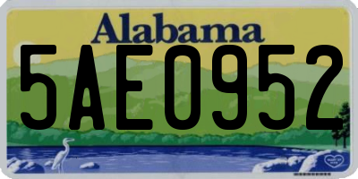 AL license plate 5AE0952