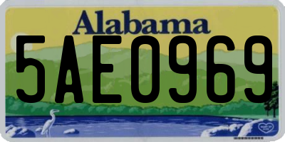 AL license plate 5AE0969