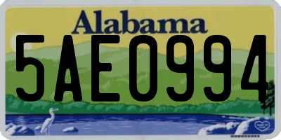AL license plate 5AE0994