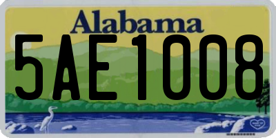 AL license plate 5AE1008