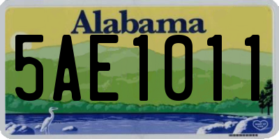AL license plate 5AE1011