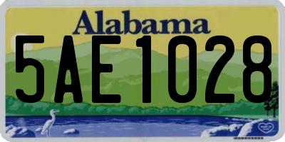 AL license plate 5AE1028