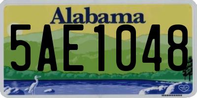 AL license plate 5AE1048