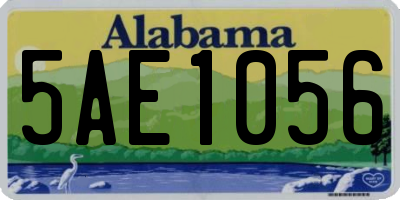 AL license plate 5AE1056