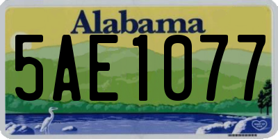 AL license plate 5AE1077
