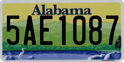 AL license plate 5AE1087