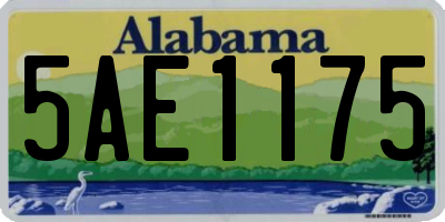 AL license plate 5AE1175