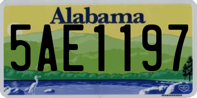 AL license plate 5AE1197