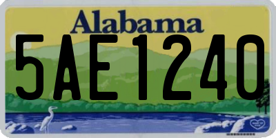 AL license plate 5AE1240