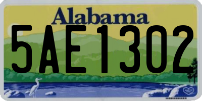 AL license plate 5AE1302
