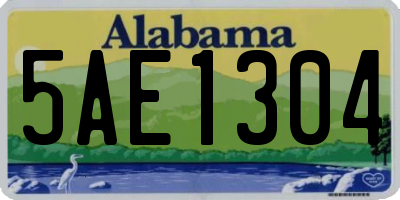 AL license plate 5AE1304
