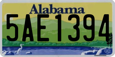AL license plate 5AE1394