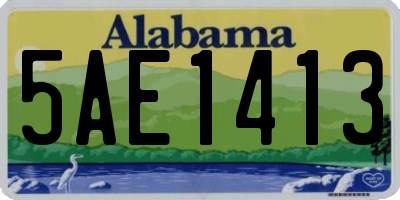 AL license plate 5AE1413