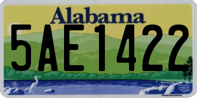 AL license plate 5AE1422