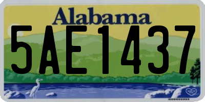 AL license plate 5AE1437
