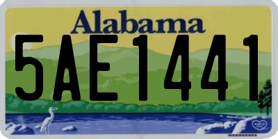 AL license plate 5AE1441