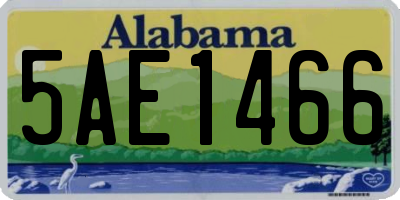 AL license plate 5AE1466