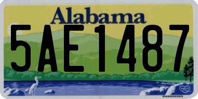 AL license plate 5AE1487