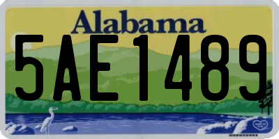 AL license plate 5AE1489