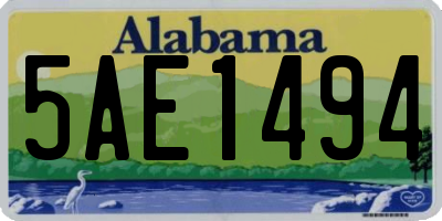 AL license plate 5AE1494