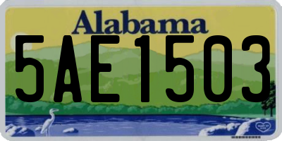 AL license plate 5AE1503