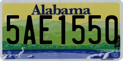 AL license plate 5AE1550