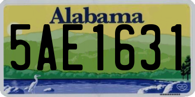 AL license plate 5AE1631