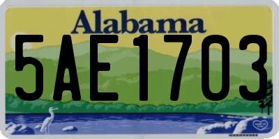 AL license plate 5AE1703