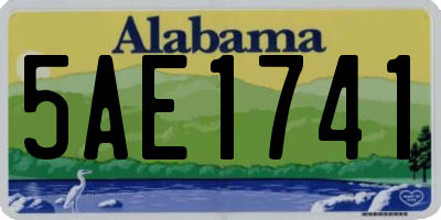 AL license plate 5AE1741