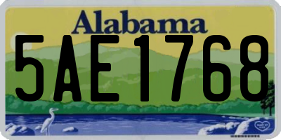AL license plate 5AE1768