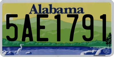 AL license plate 5AE1791