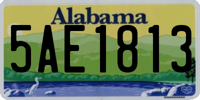 AL license plate 5AE1813