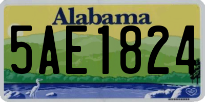 AL license plate 5AE1824