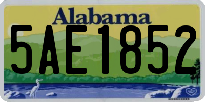 AL license plate 5AE1852