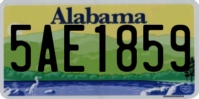 AL license plate 5AE1859