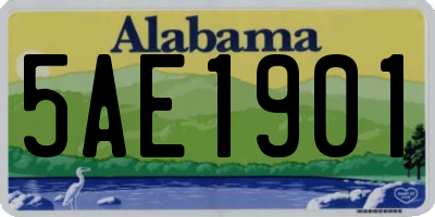AL license plate 5AE1901