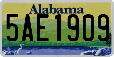 AL license plate 5AE1909