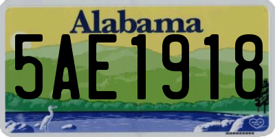 AL license plate 5AE1918