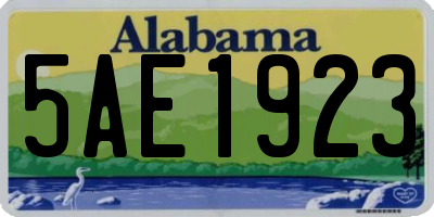 AL license plate 5AE1923