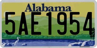 AL license plate 5AE1954